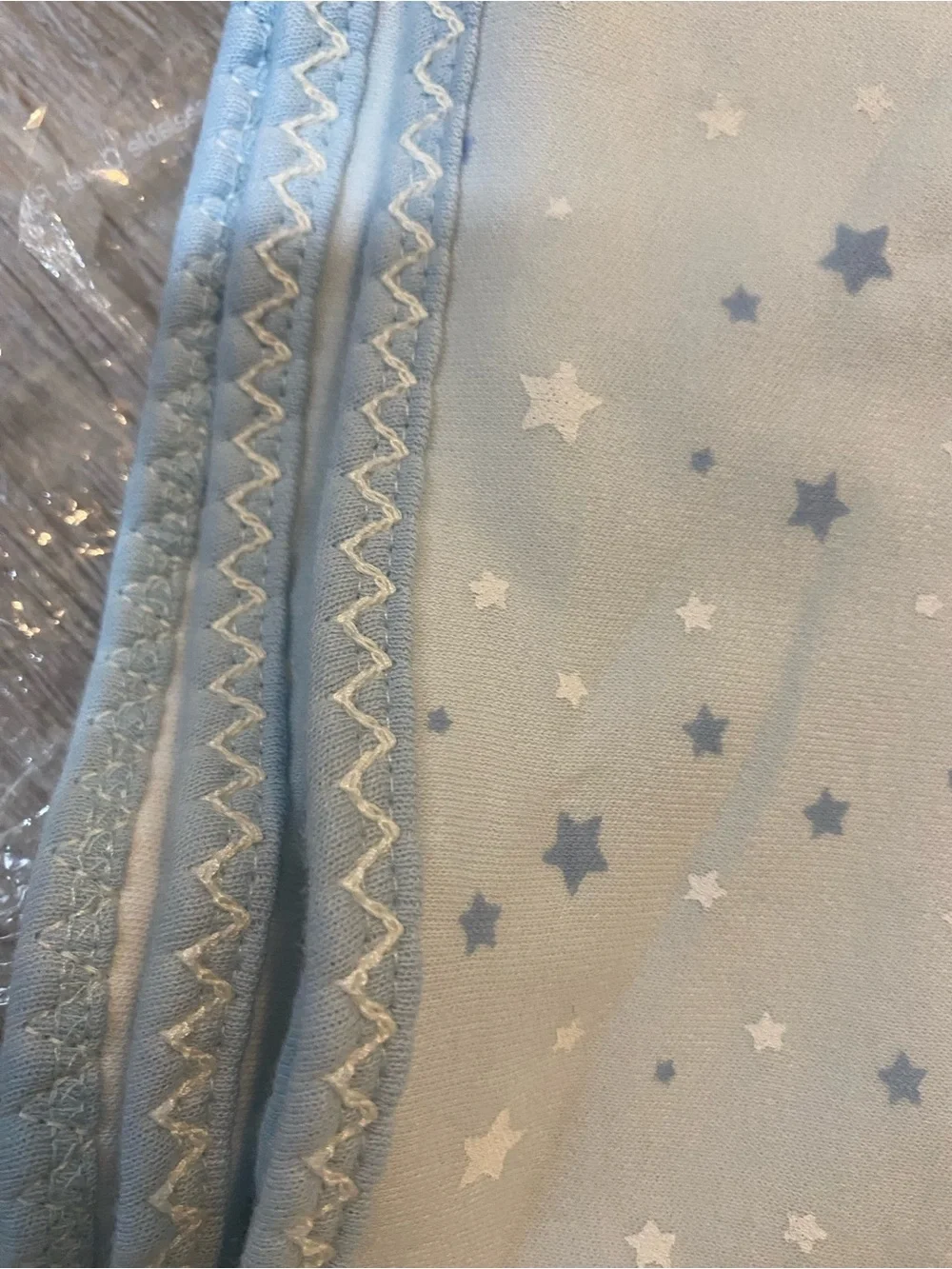 Mud Pie Cotton Baby Arrival Blanket Receiving Blanket Blue Stars